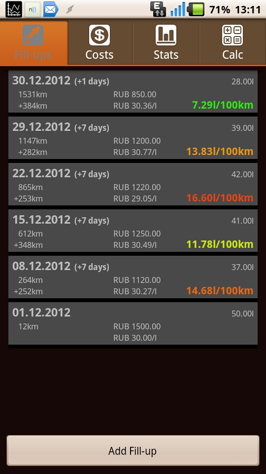 Fuel Log